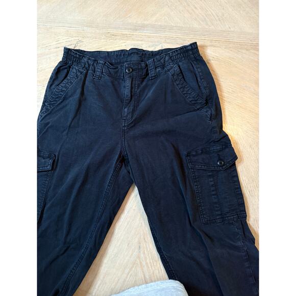 American Eagle Pants Womens 10 Reg Black Cargo Straight Leg Stretch Utility 90s - Picture 6 of 10